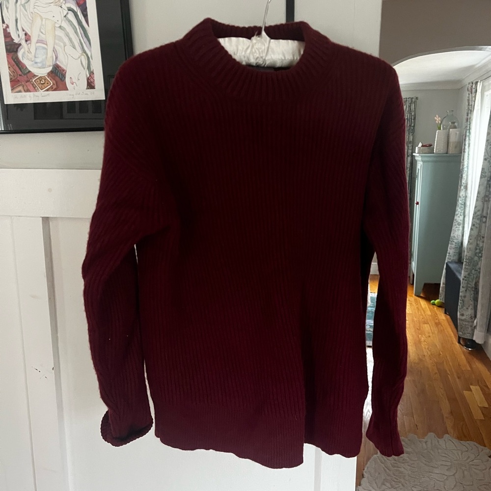 J. Crew Women's ribbed cashmere Sweater in Deep Red - XS